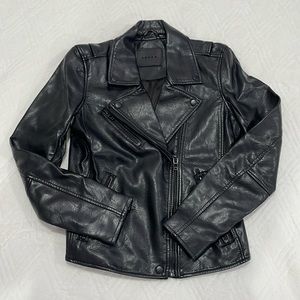 Black leather jacket